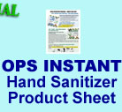OPS INSTAN Hand Sanitizer Product Sheet